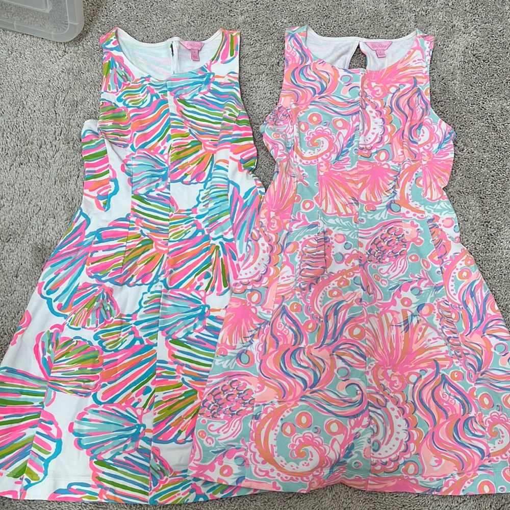Lilly Pulitzer set of 2 cotton/spandex dresses